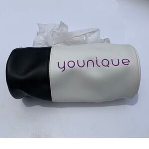 Younique Round Zippered Makeup Pouch Bag Limited Edition Cosmetic New